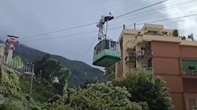 הרכבל באיטליה, צילום: מסך מיוטיוב יורו ניוז